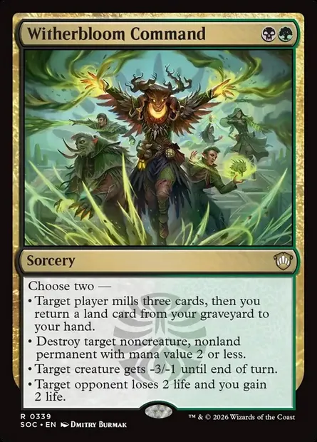 Witherbloom Command, Magic card SOC 339 — Secrets of Strixhaven Commander set