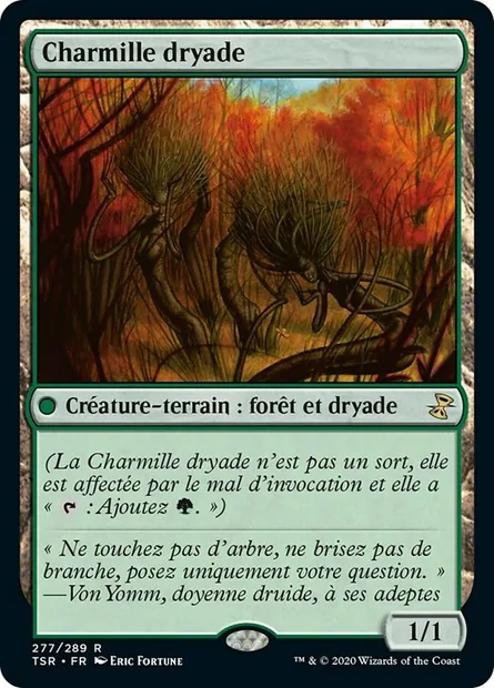Charmille dryade, carte Magic TSR 277 — extension Spirale Temporelle Remastered