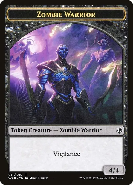Zombie Warrior, carte Magic TWAR 11 — extension War of the Spark Tokens