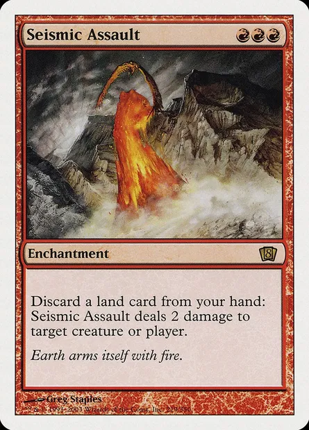 Seismic Assault, Magic card 8ED 219 — Eighth Edition set
