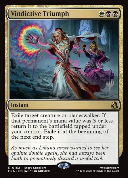 Triomphe vindicatif, carte Magic PFRA 162p — extension Reality Fracture Promos