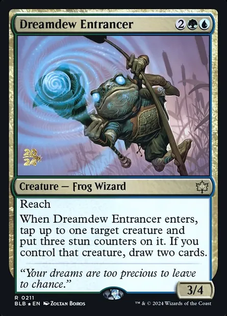 Dreamdew Entrancer, Magic card PBLB 211s — Bloomburrow Promos set
