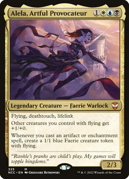 Alela, Artful Provocateur, Magic card NCC 325 — New Capenna Commander set