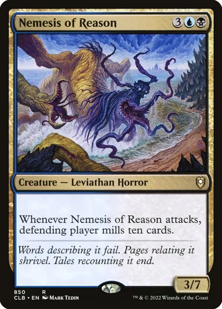 Nemesis of Reason, Magic card CLB 850 — Commander Legends: Battle for Baldur's Gate set