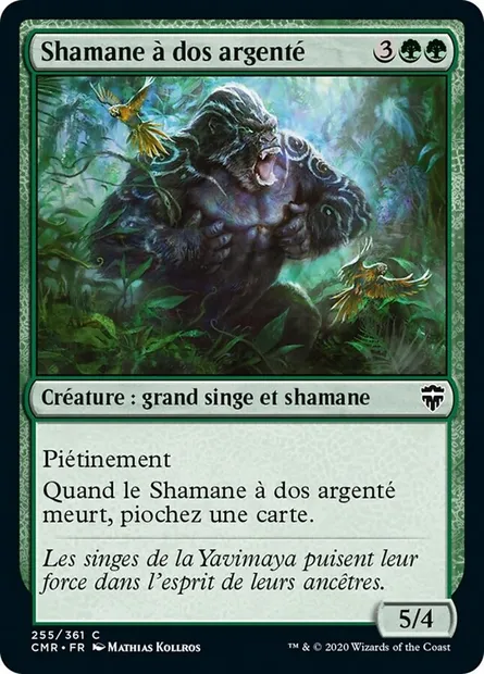 Shamane à dos argenté, carte Magic CMR 255 — extension Commander Legends