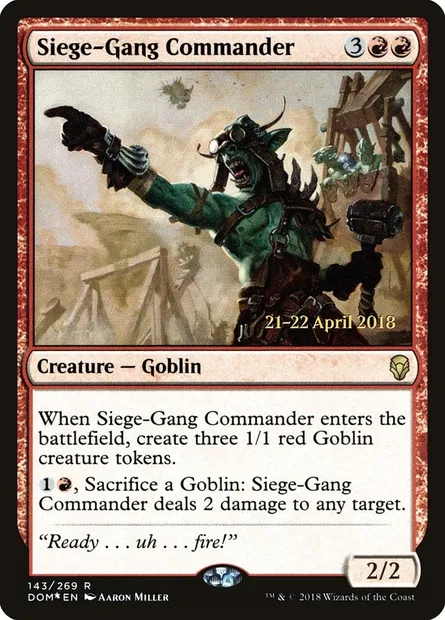 Commandant des assiégeants, carte Magic PDOM 143s — extension Dominaria Promos