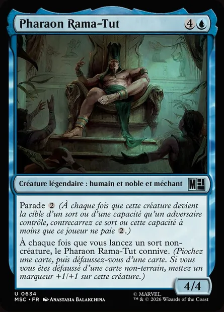 Pharaon Rama-Tut, carte Magic MSC 634 — extension Marvel Super Heroes Commander