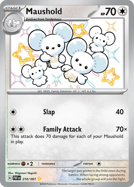 Maushold, Pokémon card PAF 210 — Paldean Fates set