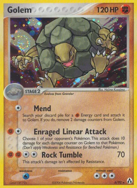 Golem, Pokémon card LM 6 — Legend Maker set