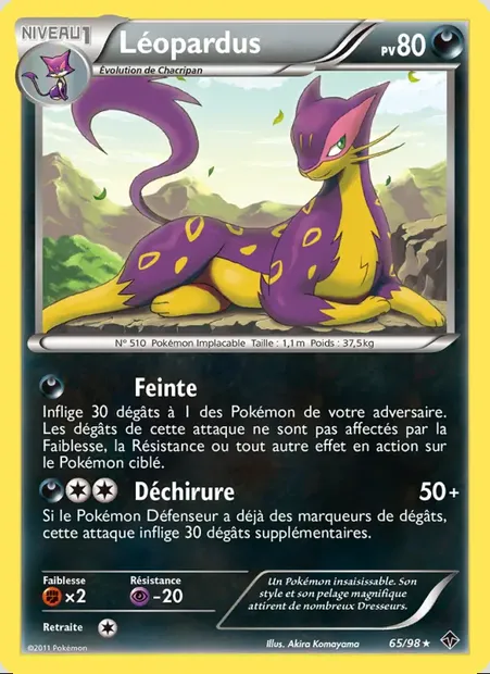 Léopardus, carte Pokémon EPO 65 — extension Pouvoirs Émergents
