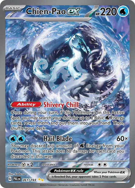 Chien-Pao ex, Pokémon card PAL 261 — Paldea Evolved set