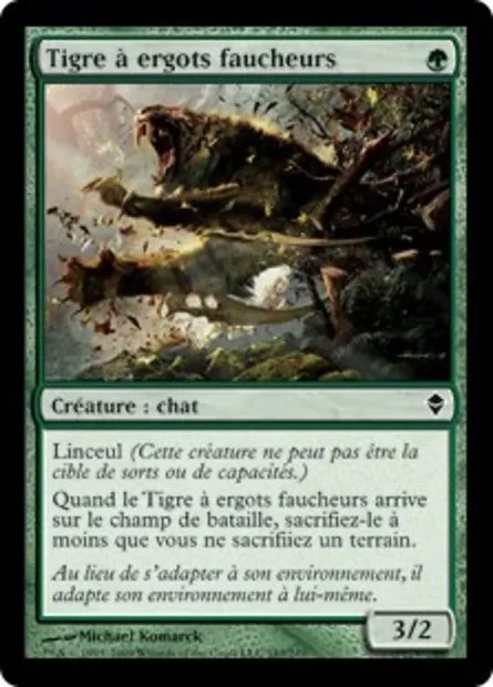 Tigre à ergots faucheurs, carte Magic ZEN 183 — extension Zendikar