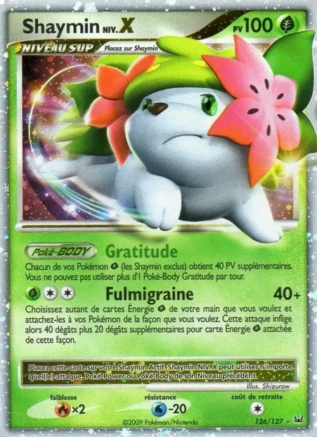 Shaymin, carte Pokémon PL 126 — extension Platine
