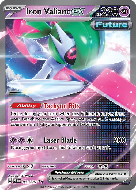 Iron Valiant ex, Pokémon card PAR 089 — Paradox Rift set