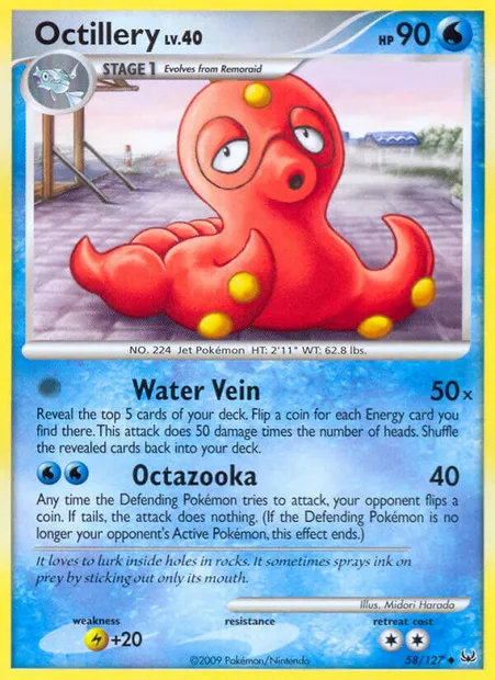 Octillery, Pokémon card PL 58 — Platinum set