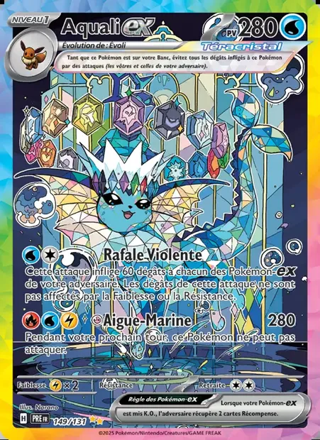 Aquali-ex, carte Pokémon PRE 149 — extension Évolutions Prismatiques
