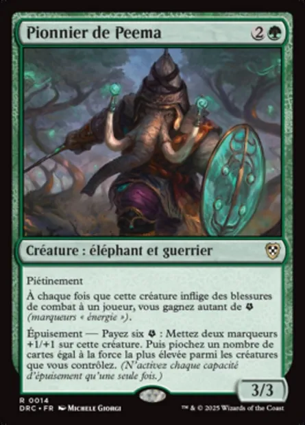 Pionnier de Peema, carte Magic DRC 14 — extension Aetherdrift Commander