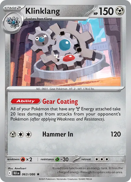 Klinklang, Pokémon card BLK 063 — Black Bolt set