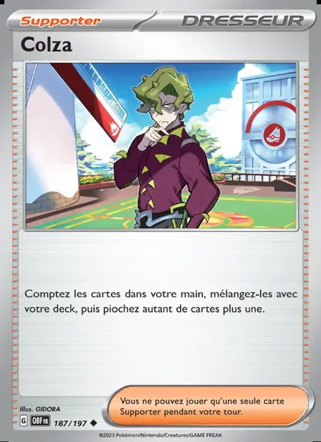 Colza, carte Pokémon OBF 187 — extension Flammes Obsidiennes