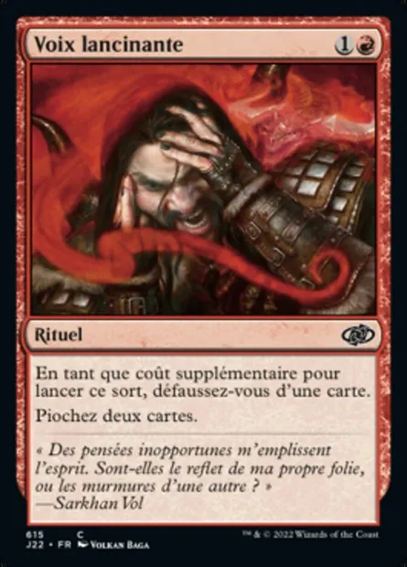Voix lancinante, carte Magic J22 615 — extension Jumpstart 2022