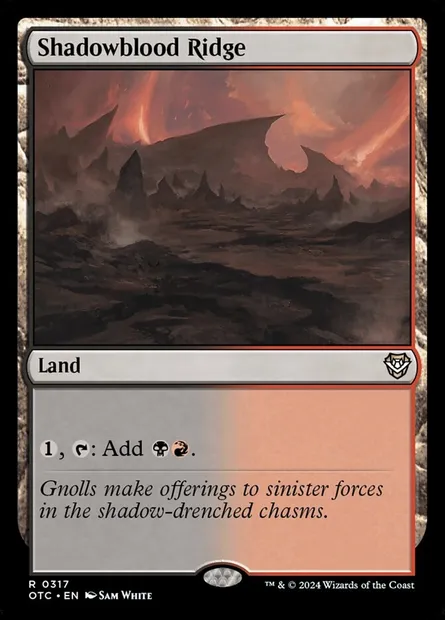 Shadowblood Ridge, Magic card OTC 317 — Outlaws of Thunder Junction Commander set