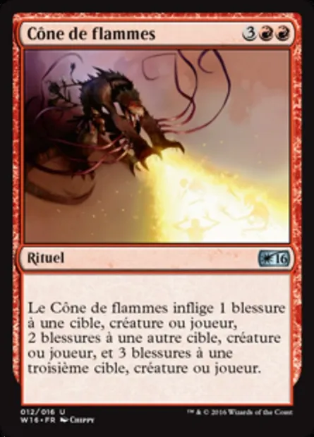 Cône de flammes, carte Magic W16 12 — extension Welcome Deck 2016