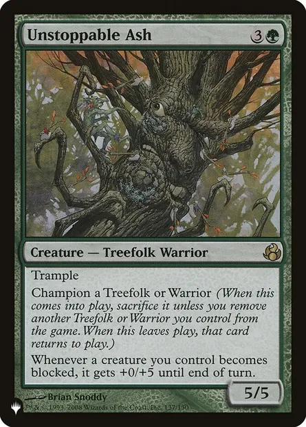 Unstoppable Ash, Magic card PLST MOR-137 — The List set
