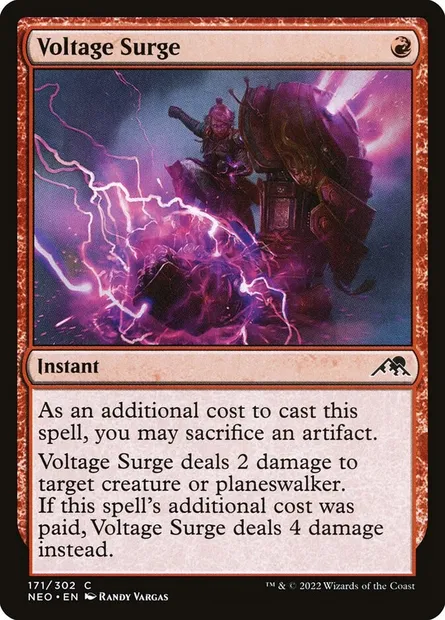 Voltage Surge, Magic card NEO 171 — Kamigawa: Neon Dynasty set