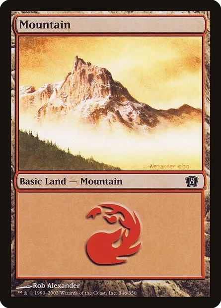Mountain, Magic card 8ED 346★ — Eighth Edition set