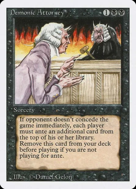 Demonic Attorney, Magic card 3ED 103 — Revised Edition set