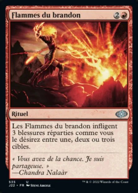 Flammes du brandon, carte Magic J22 535 — extension Jumpstart 2022