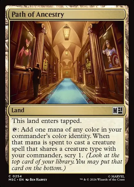 Path of Ancestry, Magic card MSC 254 — Marvel Super Heroes Commander set