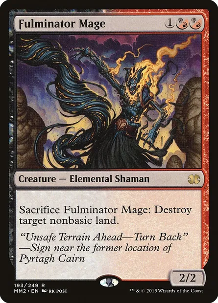 Fulminator Mage, Magic card MM2 193 — Modern Masters 2015 set