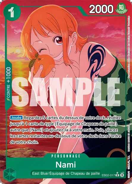 Nami, carte One Piece EB02-017 — extension Anime 25th Collection