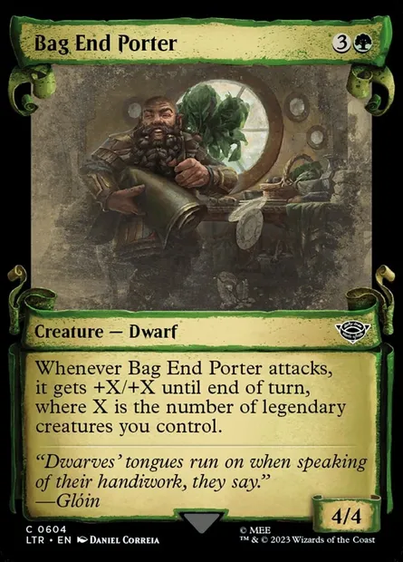 Bag End Porter, Magic card LTR 604 — The Lord of the Rings: Tales of Middle-earth set