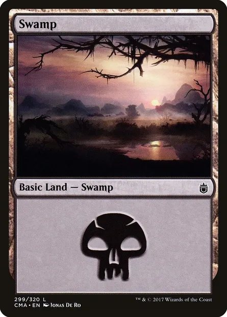 Swamp, Magic card CMA 299 — Commander Anthology set