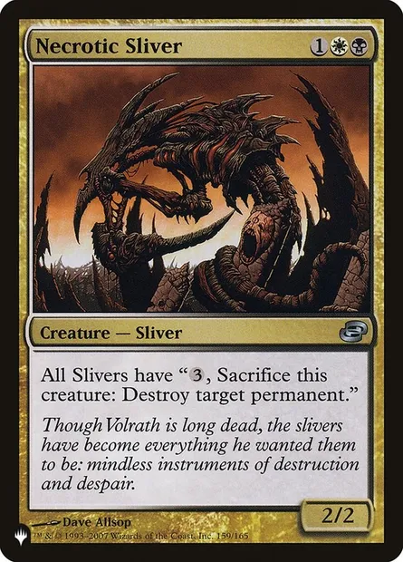 Necrotic Sliver, Magic card PLST PLC-159 — The List set