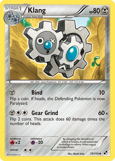 Klang, Pokémon card BLW 75 — Black & White set