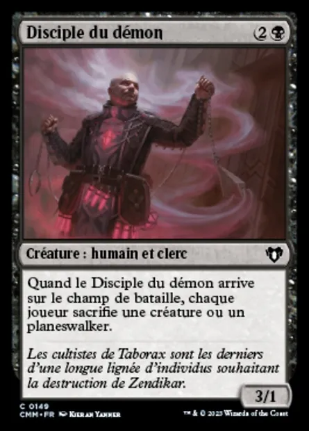 Disciple du démon, carte Magic CMM 149 — extension Commander Masters