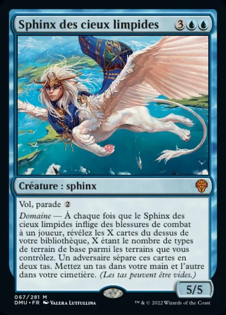 Sphinx des cieux limpides, carte Magic DMU 67 — extension Dominaria Uni