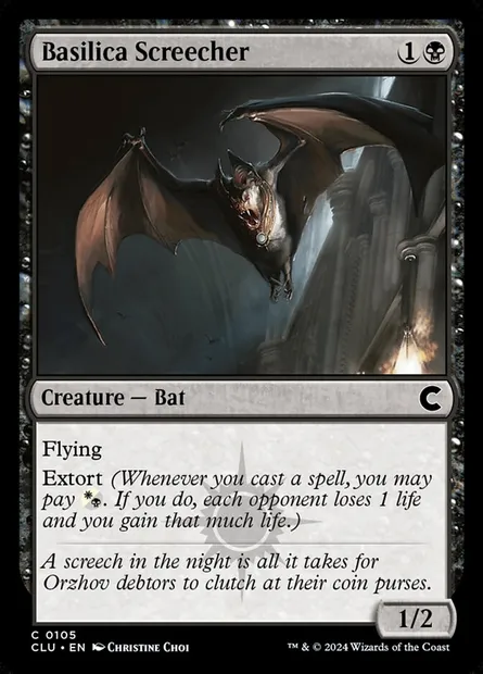 Basilica Screecher, Magic card CLU 105 — Ravnica: Clue Edition set