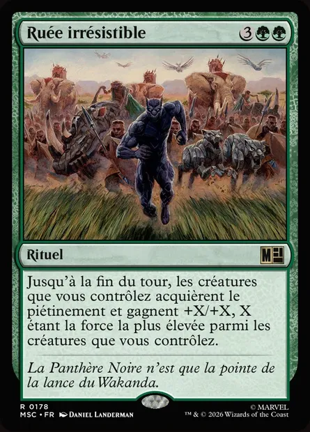 Ruée irrésistible, carte Magic MSC 178 — extension Marvel Super Heroes Commander