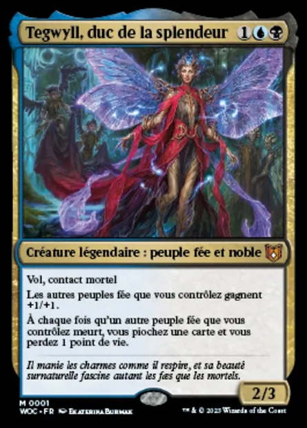 Tegwyll, duc de la splendeur, carte Magic WOC 1 — extension Wilds of Eldraine Commander