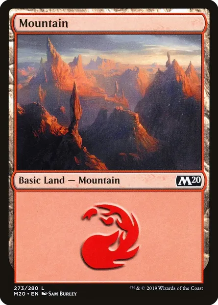 Mountain, Magic card M20 273 — Core Set 2020 set