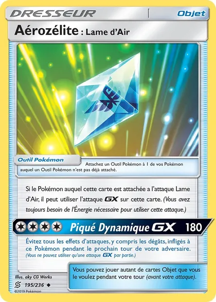Aérozélite : Lame d’Air, carte Pokémon UNM 195 — extension Harmonie des Esprits
