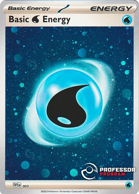 Basic Water Energy, Pokémon card PROF 003 — Professor Program set