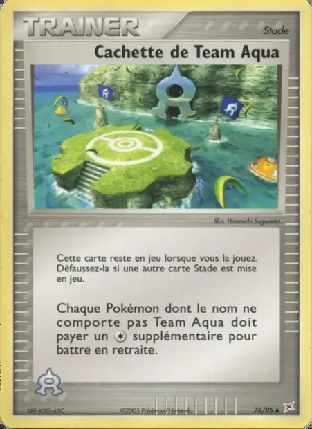 Cachette de Team Aqua, carte Pokémon MA 78 — extension EX Team Magma vs Team Aqua