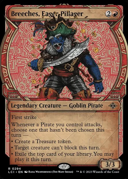 Breeches, Eager Pillager, Magic card LCI 294 — The Lost Caverns of Ixalan set