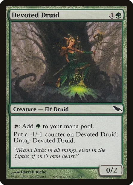Devoted Druid, Magic card SHM 110 — Shadowmoor set