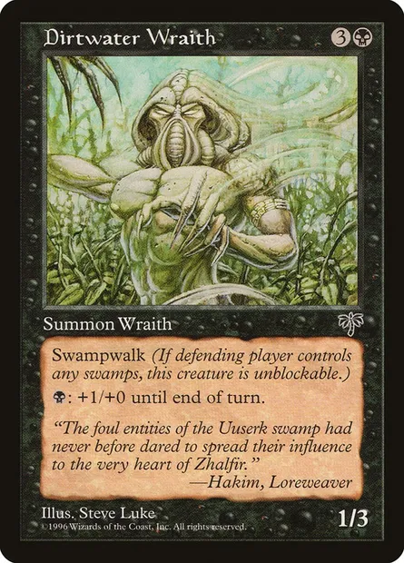 Dirtwater Wraith, Magic card MIR 117 — Mirage set